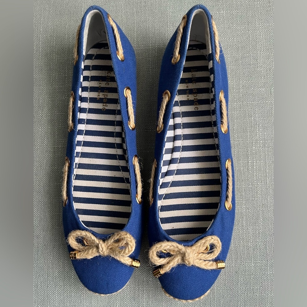 Kate Spade Blue Nautical Women's Espadrille Flats